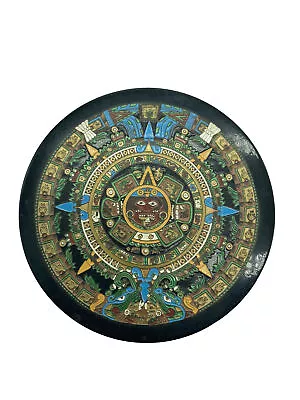 VTG The Sun Stone Aztec Calendar Mexican Art Aztec Solar Sun Wall Hanging Mayan • $12