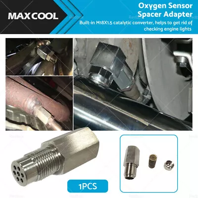 Oxygen O2 Sensor Spacer Adapter CEL Cleaner (mini Cat) W/Catalytic Converter • $18.59