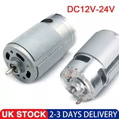 775 DC12V-24V Motor Ball Bearing Large Torque High Power Low Noise 3500-10000RPM • £6.49