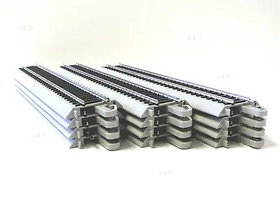 HO Scale Model Railroad Trains Layout 12 Pcs Bachmann Silver EZ Track Straight • $94.01