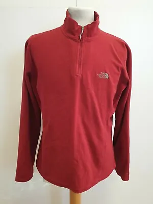 £19.99 • Buy H808 Womens The North Face Red 1/4 Zip Pullover Hiking Base Layer Fleece Uk Xl