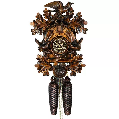 Cuckoo Clock Black Forest 8 Day Original German  Black Forest Hand Carved • $449