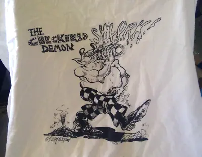 S Clay Wilson Checkered Demon Gildan Used T-shirt 3x White Black Art • $116.60