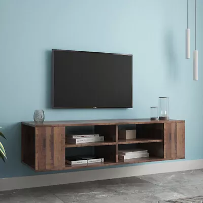 Wall Mounted Media Console Floating TV Stand Component Shelf Height Adjustable • $161.22