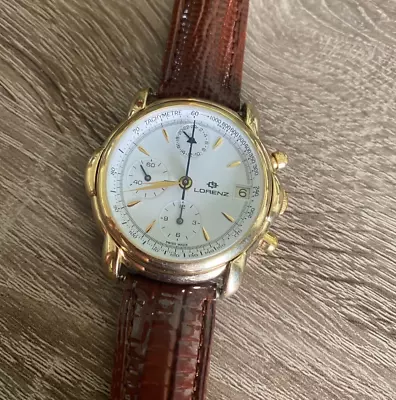 $799 • Buy Very Rare Lorenz Chronograph Cal Lemania 5250 Men's Swiss Watch