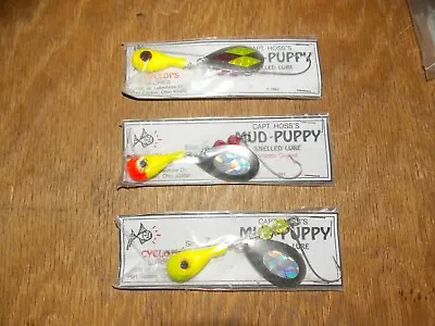 (3) Cyclops Lures Capt. Hoss's Mud-Puppy 7/8oz  Erie Dearie Style NIP   6/24 • $18.75