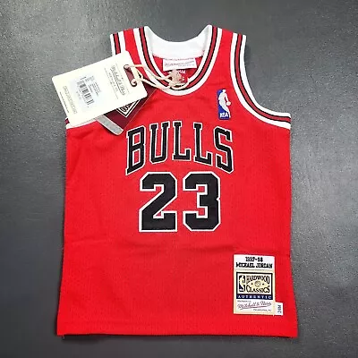 100% Authentic Michael Jordan Mitchell Ness 97 98 Bulls Jersey Size 24M Infant • $92.65