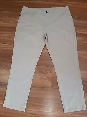 Public Rec Men's Size 42 X 32 ? 31 Workday Pants Tan Beige Golf Hidden Pocket • $48.50