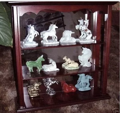 New Princeton Gallery Wood Display Rack Shelf Mirror For Figures Figurines • $39.99