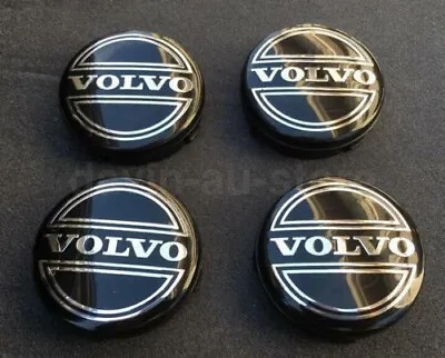New 4pcs Set Of 4 Volvo Black Center Wheel Hub Caps Cover Logo Rims 3546923 • $22.80