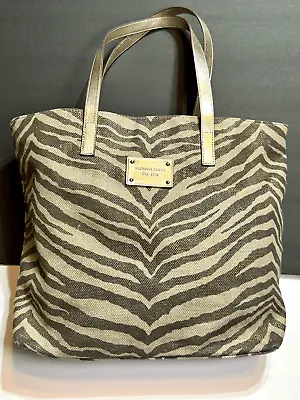 Michael Kors Zebra Print Gold Tote Shoulder Bag • $35