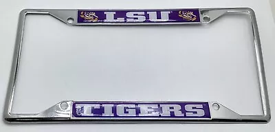 Fanmats NCAA LSU Tigers Chrome Metal License Plate Frame  • $12.55
