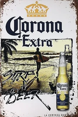 Corona Beer Rustic Vintage Metal Tin Signs Man Cave Shed & Bar Sign • $9.99