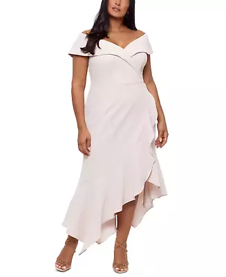 XSCAPE Plus Size Off-The-Shoulder Gown 14A 1620 • $42.96