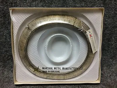 Vintage Silver Plated Choker Necklace Marshall Metal Mfg Wide Band New Old Stock • $19.99