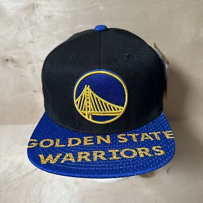 NWT Golden State Warriors NBA Mitchell & Ness Two-Tone Script Snapback Hat Cap • $22.99