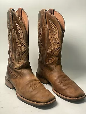 Ariat Men’s Everlite Fast Time Square Toe Leather Cowboy Boots 10033908 Size 7.5 • $59