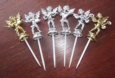 Six Vintage Cherubs Playing Musical  Instruments Christmas Decorations • £3.99