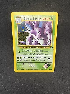 Giovanni's Nidoking - 7/132 - Pokemon Gym Challenge Unlimited Holo Rare Card NM • $36.99