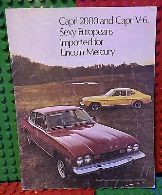 1973 Ford Lincoln Mercury Capri 2000 & V6 Sales Brochure - Vintage • $8.95