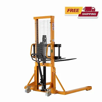 APOLLOLIFT 2200lb Hydraulic Manual Hand Straddle Pallet Stacker 63  Max. Lift • $2201