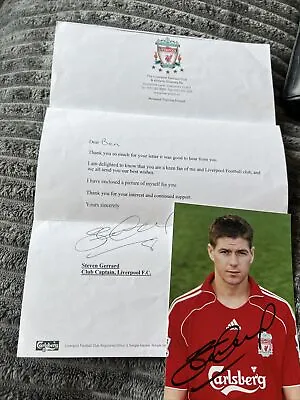 £60 • Buy Steven Gerrard And Peter Crouch Photo Autographs With Letter