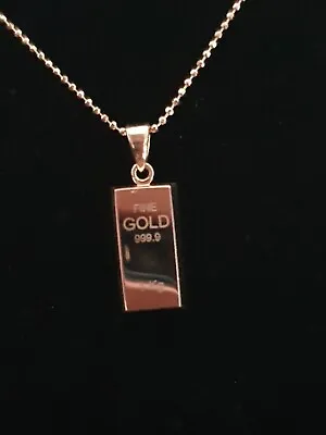 Gold Bar Pendant • £175