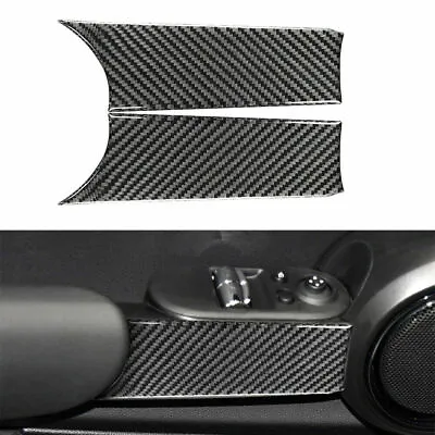 2Pcs Carbon Fiber Inner Door Handle Panel Cover Trim Fit For Mini Cooper F56 • $13.86