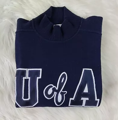 Vintage Arizona U Of A  Mock Neck Russell Brand Sweater Blue (m) • $15.47