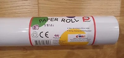 20m X 50cm White Drawing Paper Roll- Writing Drawing Painting. New Sealed.  • £10