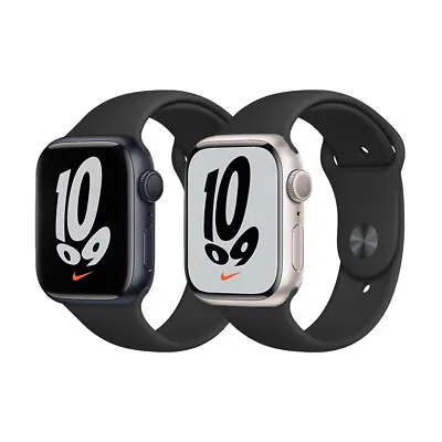 Apple Watch Series 7 Nike 41mm GPS Midnight Excellent • $324