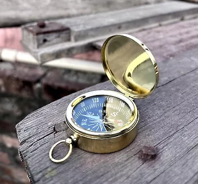 Nautical Vintage Compass Brass WWII Military Pocket Compass • $21.99
