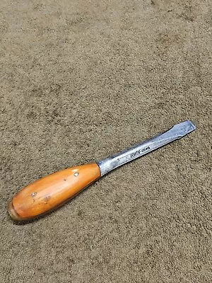 IRWIN 1/2” Flat Blade Wooden Perfect Handle 9 1/4” Screwdriver US OF A USOFA • $31.45