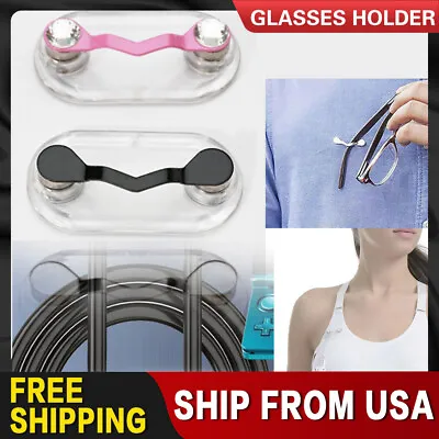 Magnetic Eye Glass Holder Spectacle Sunglasses Clip Badge Hang Magnet Hook Shirt • $6.38