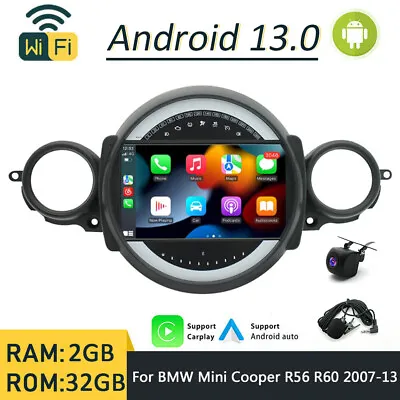 9  For Bmw Mini Cooper R56 R60 2007-2014 Android13 Car Stereo Radio Navi Carplay • $239.88