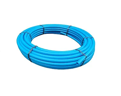 MDPE Blue Water Pipe 20mm 25mm & 32mm Choice Of Sizes & Length Supplied Coiled • £2.99