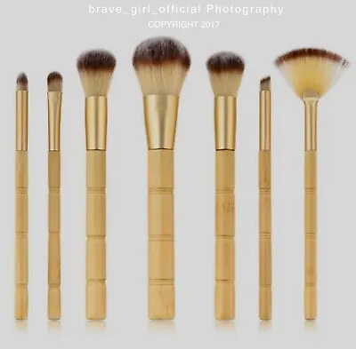 Eco-Friendly Vegan BAMBOO Makeup Brushes Sustainable Set Face Thread Concealer • £9.99