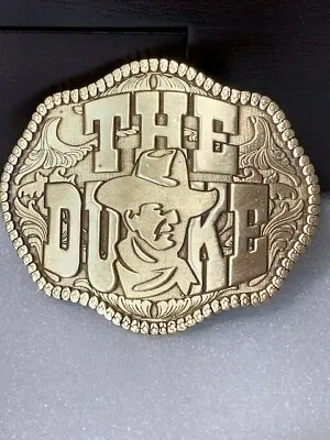 John Wayne BRASS  The Duke  Solid Metal Belt Buckle  • $40