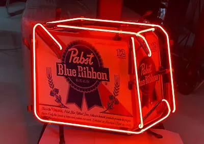 Pabst Blue Ribbon Beer Bar Club Real Glass NEON Light Sign Bar Wall Decor K1 • $139.90