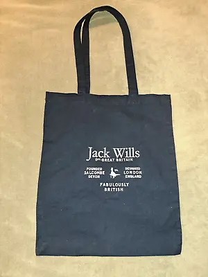 Jack Wills - Dark Blue Tote / Shoulder Shopping Bag • £2.29