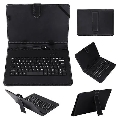 £6.18 • Buy 🇬🇧 Keyboard And Leather Case 2 In 1 Suitable For 9  Inch Android Tablet Black