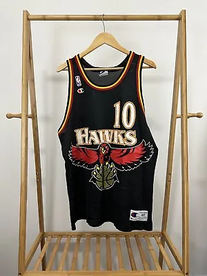 VTG Mookie Blaylock #10 Atlanta Hawks NBA Champion Jersey Size 48 XL • $199.95