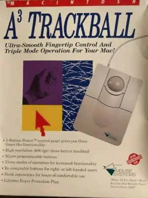 Macintosh 1993 Mouse Systems A3 Trackball Mouse Apple Mac Compatible W/ Box • $60