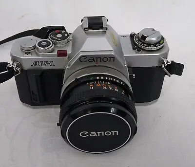 Canon AV-1 35mm Film SLR Camera Body & 50mm 1:1.8 FD Lens Vintage Japan • £65