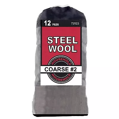 12 Pieces Household Steel Wool Coarse Grade #2 • $7.99