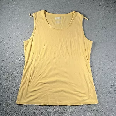 Duluth Trading Co T Shirt Womens XL Pastel Yellow Sleeveless Tank Top Casual • £17.30