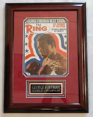 George Forman Boxer Signed 1971 The Ring Magazine Framed PSA Authenticated • $274.99