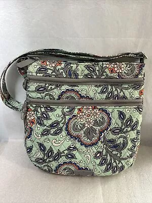 Vera Bradley Fan Flowers Trio Zip Hipster Crossbody Bag Purse • $28.95