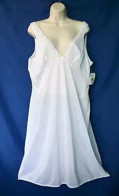 ☑️NEW~Vintage Full SLIP Lace Size 42 White Modest Lingerie~French Maid~Canada • $23.26