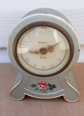 $29.93 • Buy Vtg FABRIK SSS MARKE SCHMID Desk Wind Up Clock D.B.P. ANGEM  Germany Mechanical 